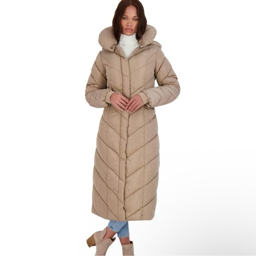 Steve Madden Tan Quilted Long Coat